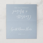 Trouw met stoffig blauwe handtekening script (Buitenkant ongevouwen)