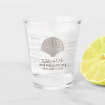 Trouw met strandthema houtnerf