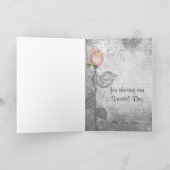 Trouw met Vintage Peace Rose Bedankkaart (Binnen)