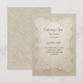 Trouw met Vlindermotief in Kanten Stijl Kaart (Voorkant / Achterkant)