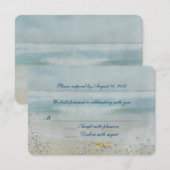 Trouw met zeester RSVP in nautische stijl (Voorkant / Achterkant)