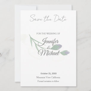 Trouw Moderne Minimalistische Gewone Calligrafie Save The Date