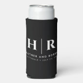 Trouw Monogram Cadeau Voor Gast Bier Sleeve (Seltzer Voorkant)