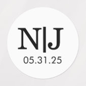 Trouw Monogram Envelopstickers Labels (Design 2)