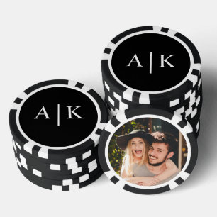Trouw Monogram Foto Poker Chip Casino Favor