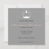 Trouw Monogram Save the Date Aankondiging (Achterkant)