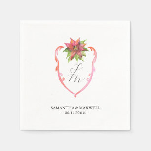 Trouw Monogram Servetten Poinsettia
