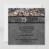 Trouw Natuur Strand Stenen Bruiloft Verlovingsfees Kaart (Achterkant)