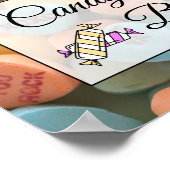 Trouw- of babyshower Candy Bar bord Poster (Hoek)