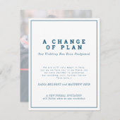 Trouw of evenement wijziging van plan uitgesteld save the date (Voorkant / Achterkant)