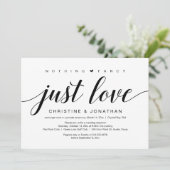 Trouw Ontsnapping, Elegante Klasse Zwarte Script Kaart (Staand voorkant)