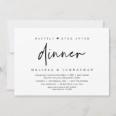 Trouw ontsnapping, Fijn voor altijd diner Kaart (Voorkant)