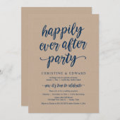 Trouw ontsnapping, Happily Ever After Feest Uitnod Kaart (Voorkant / Achterkant)