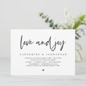Trouw ontsnapping, modern minimalistisch, liefde e kaart (Staand voorkant)