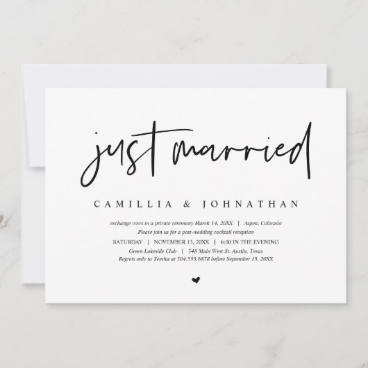 Trouw ontsnapping, Modern Minimalistisch Net getro Kaart (Voorkant)