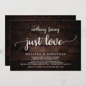 Trouw ontsnapping, Niets chics, gewoon liefde uitn Kaart (Voorkant / Achterkant)