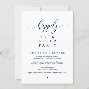 Trouw Ontvluhting, Happily Ever After Feest Uitnod Kaart
