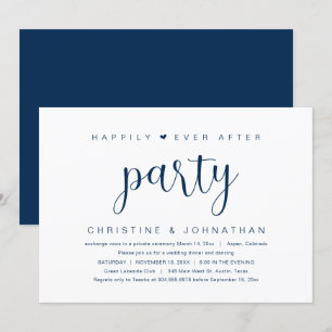 Trouw Ontwijk, Happily Ever After Feest Uitnodigin Kaart