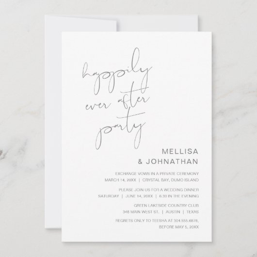 Trouw Ontwijking, Happily Ever After Feest Kaart (Voorkant)