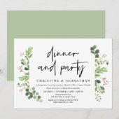 Trouw Ontwijkingsdiner en Feestelijke Viering Kaart (Voorkant / Achterkant)