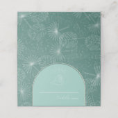 Trouw op het strand met aqua zeeschelpen (Buitenkant ongevouwen)