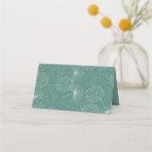 Trouw op het strand met aqua zeeschelpen (Achterkant)