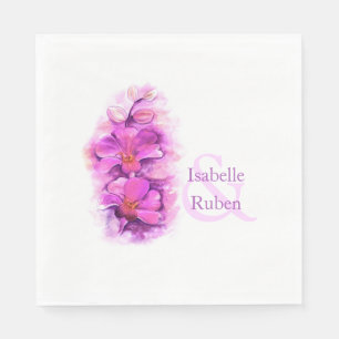 Trouw orchidee aquarel lunch servet