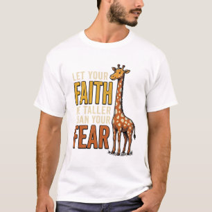 Trouw Over Angst Giraffe Vintage Christelijk T-shi T-shirt