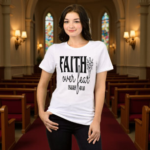 Trouw Over Angst Jesaja 41:10 Cross T-shirt