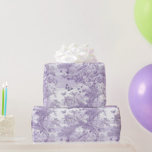 Trouw Paarse Vlinders Op Paarse Achtergrond Cadeaupapier