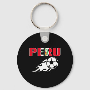 Trouw Peru Voetbalfans Jersey Peruviaanse Vlag Voe Sleutelhanger