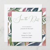 Trouw Professioneel Minimalistisch Leuke Bloem Save The Date (Voorkant / Achterkant)