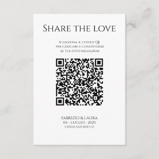 Trouw QR-codekaart - Deel de Liefde Bedankkaart