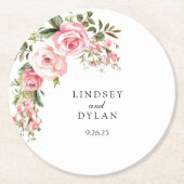 Trouw ronde kartonnen onderzetter (Voorkant)