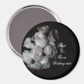 Trouw Roze Rozen Magneet Sjabloon (Voorkant / Achterkant)