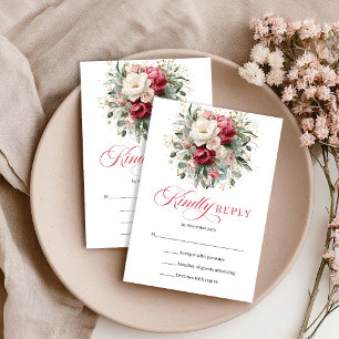 Trouw RSVP kaart Garden Rustic Red Blush