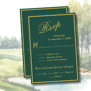 Trouw RSVP kaart golf QR-code optioneel