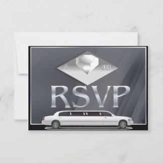 Trouw RSVP-kaarten met monogram Kaart