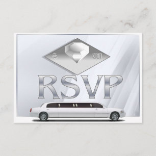 Trouw RSVP-kaarten met monogram Kaart