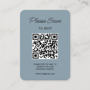 Trouw RSVP QR Code Modern Minimalistisch Eenvoudig Informatiekaartje