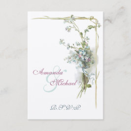 Trouw-RSVP vergeet-mij-nietjes RSVP Kaartje