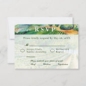 Trouw-RSVP-wijnkaart Druivenveld Wijngaard Kaart (Voorkant)