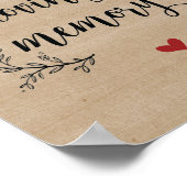 Trouw 'Rustic Vines' - Teken 'Ter liefdevolle heri Poster (Hoek)