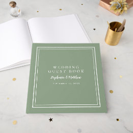Trouw Sage Groen Elegant Gastboek Gastenboek