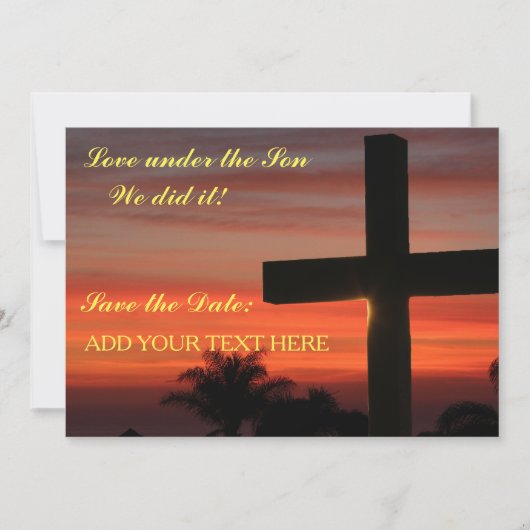 Trouw Save The Date Aankondiging Christelijk (Voorkant)