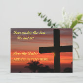 Trouw Save The Date Aankondiging Christelijk (Staand voorkant)