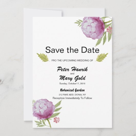 Trouw Save The Date Aankondiging Postkaart (Voorkant)