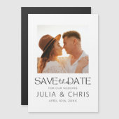 Trouw Save the Date-magneet met foto (Voorkant / Achterkant)