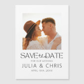 Trouw Save the Date-magneet met foto (Voorkant)