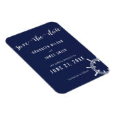 Trouw Save The Date Magneten in Marine Blauw (Rechterzijde)
